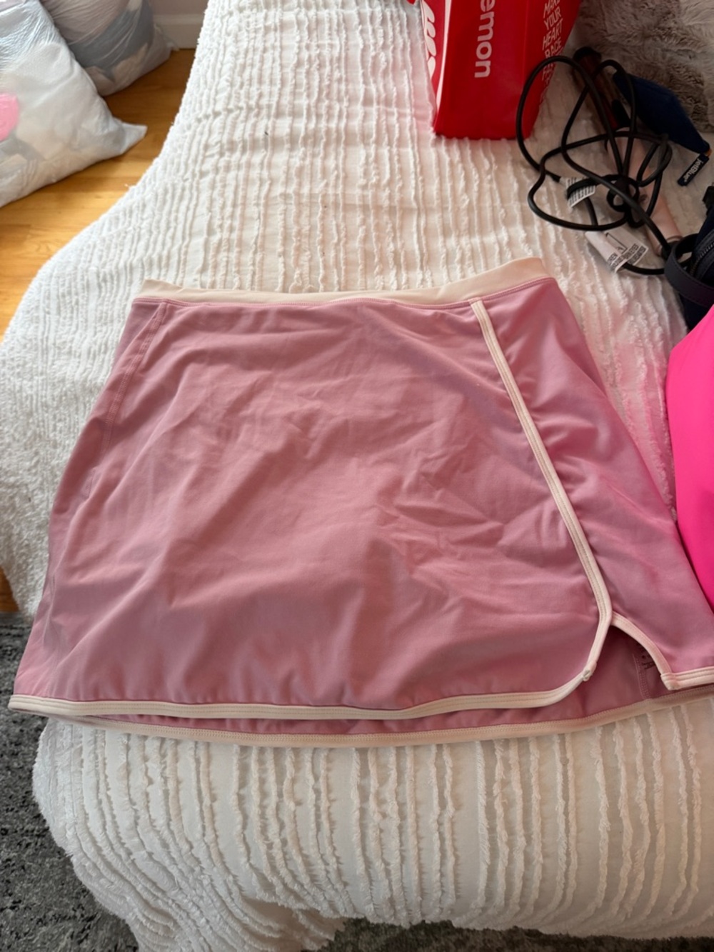 l*space Pink Active Skort with Cream Waistband